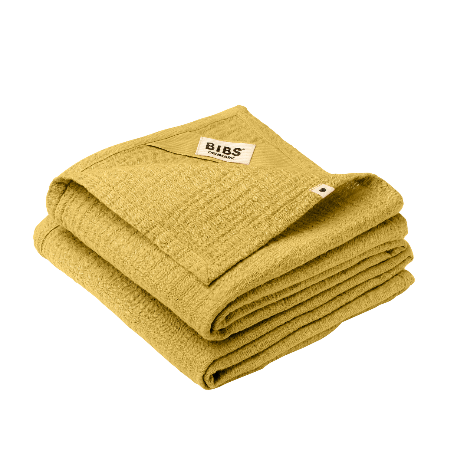 Муслиновая пеленка BIBS Muslin Cloth Mustard 70х70 2шт - фото 1