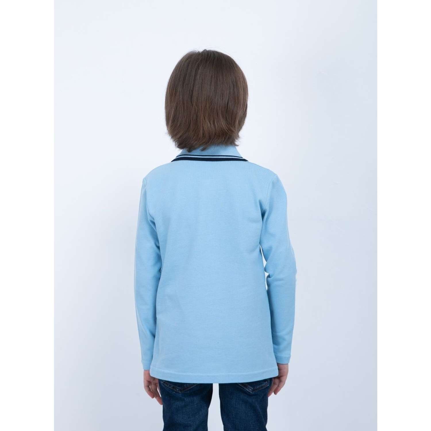Рубашка-поло M-BABY MB-4141/голубой/темно-синий - фото 6