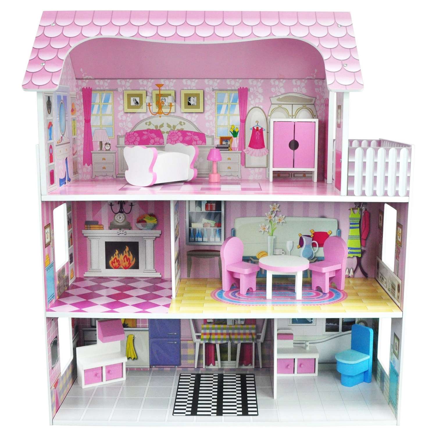 Дом для кукол Ocie с комплектом мебели OC-DH-002 70 см OC-DH-002 - фото 1