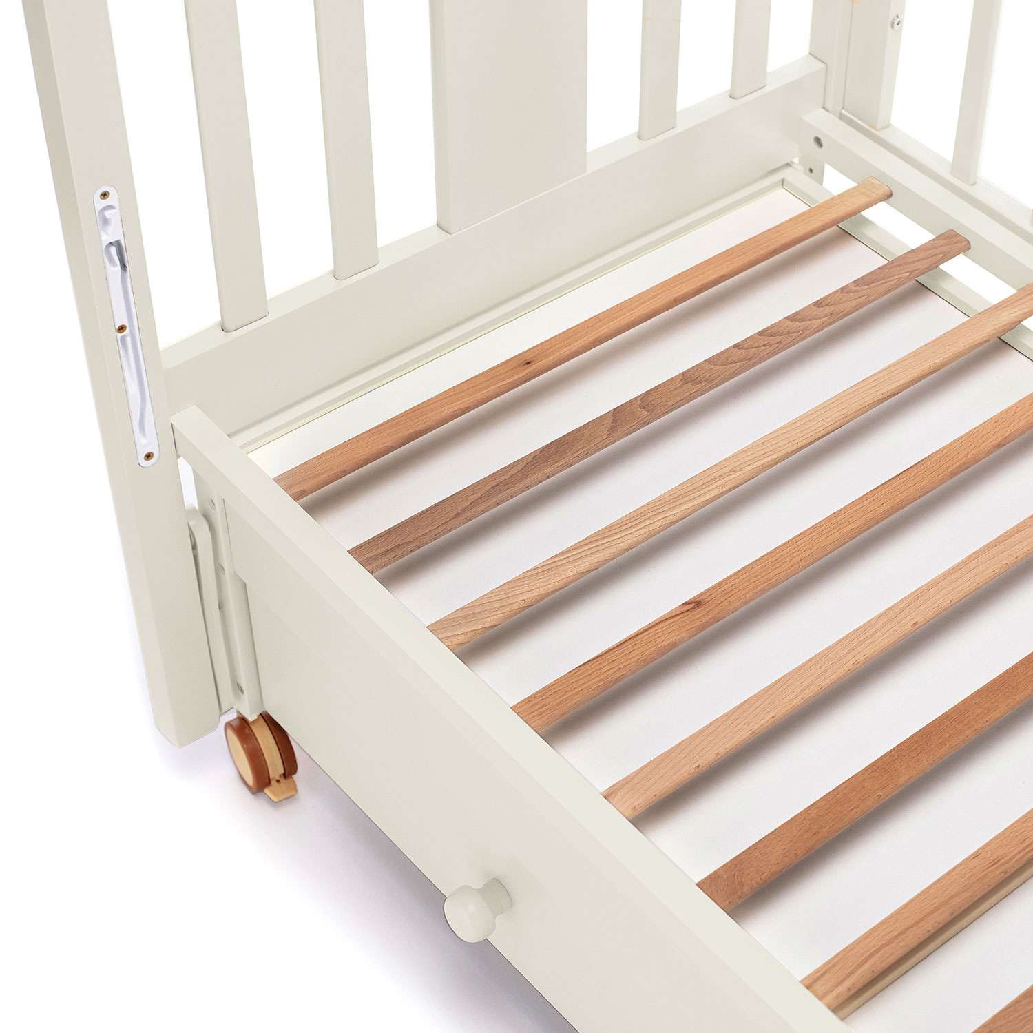 Детская кроватка Nuovita Lusso Swing прямоугольная, продольный маятник (ваниль) - фото 24