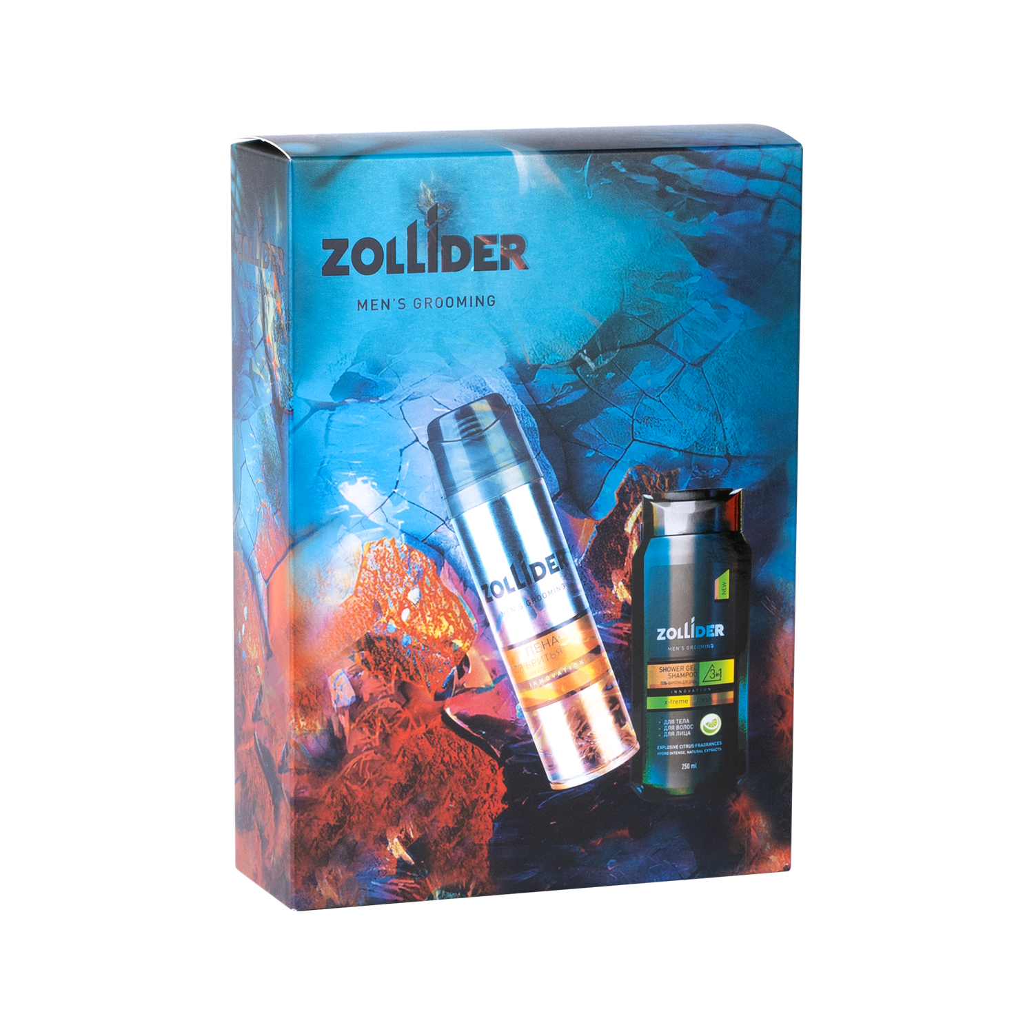Подарочный набор для мужчин Zollider Гель-шампунь 250 мл и пена для бритья 200 мл - фото 1