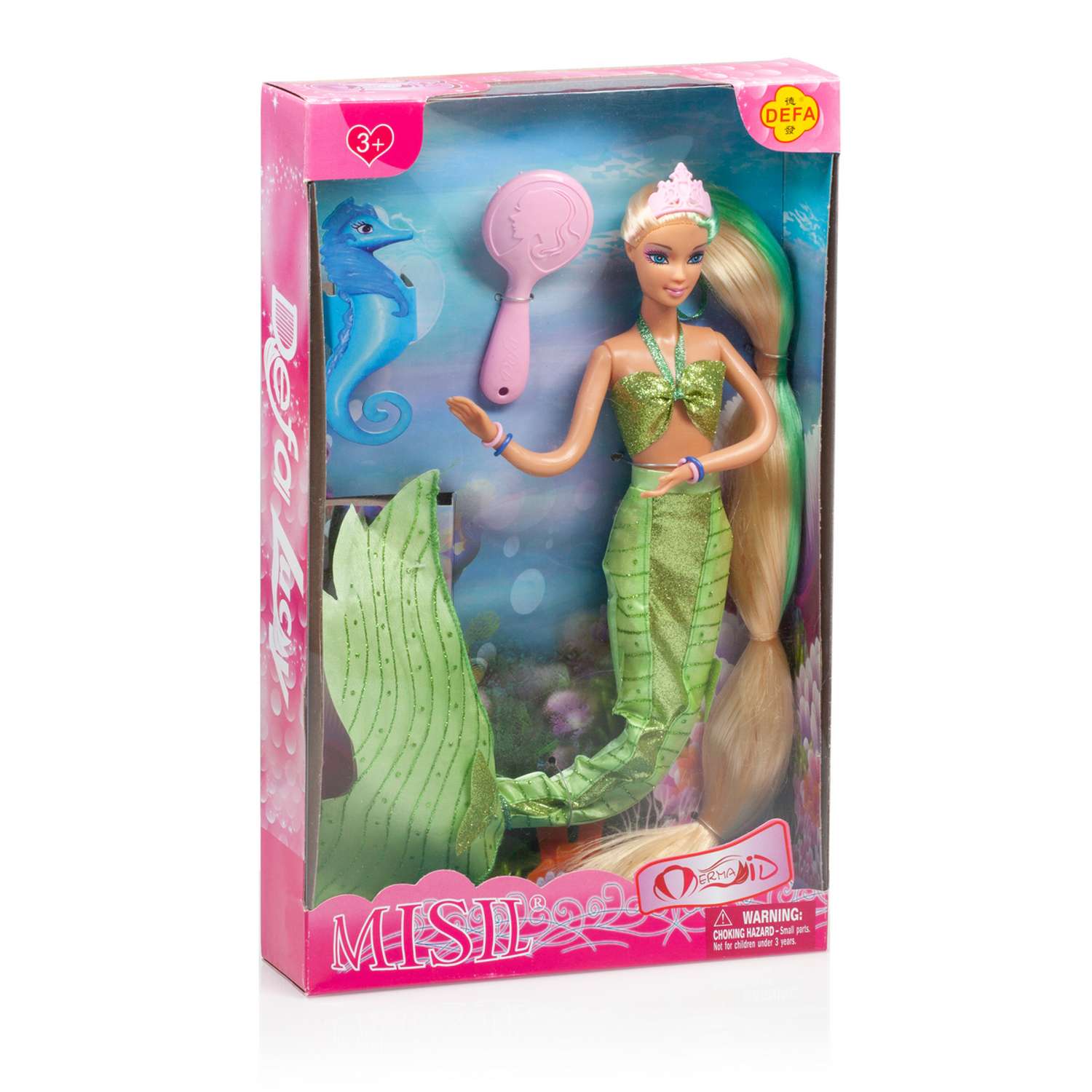 Кукла Defa Lucy в комплекте морской конек и расчёска зеленый 8225 //зеленый - фото 3