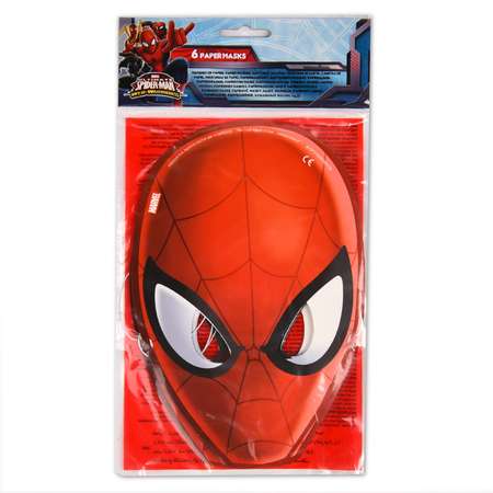 Маска Decorata Party Spiderman 6шт 1501-4294