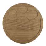 Менажница Хозяюшка круглая с отсеками деревянная из бука 250х20