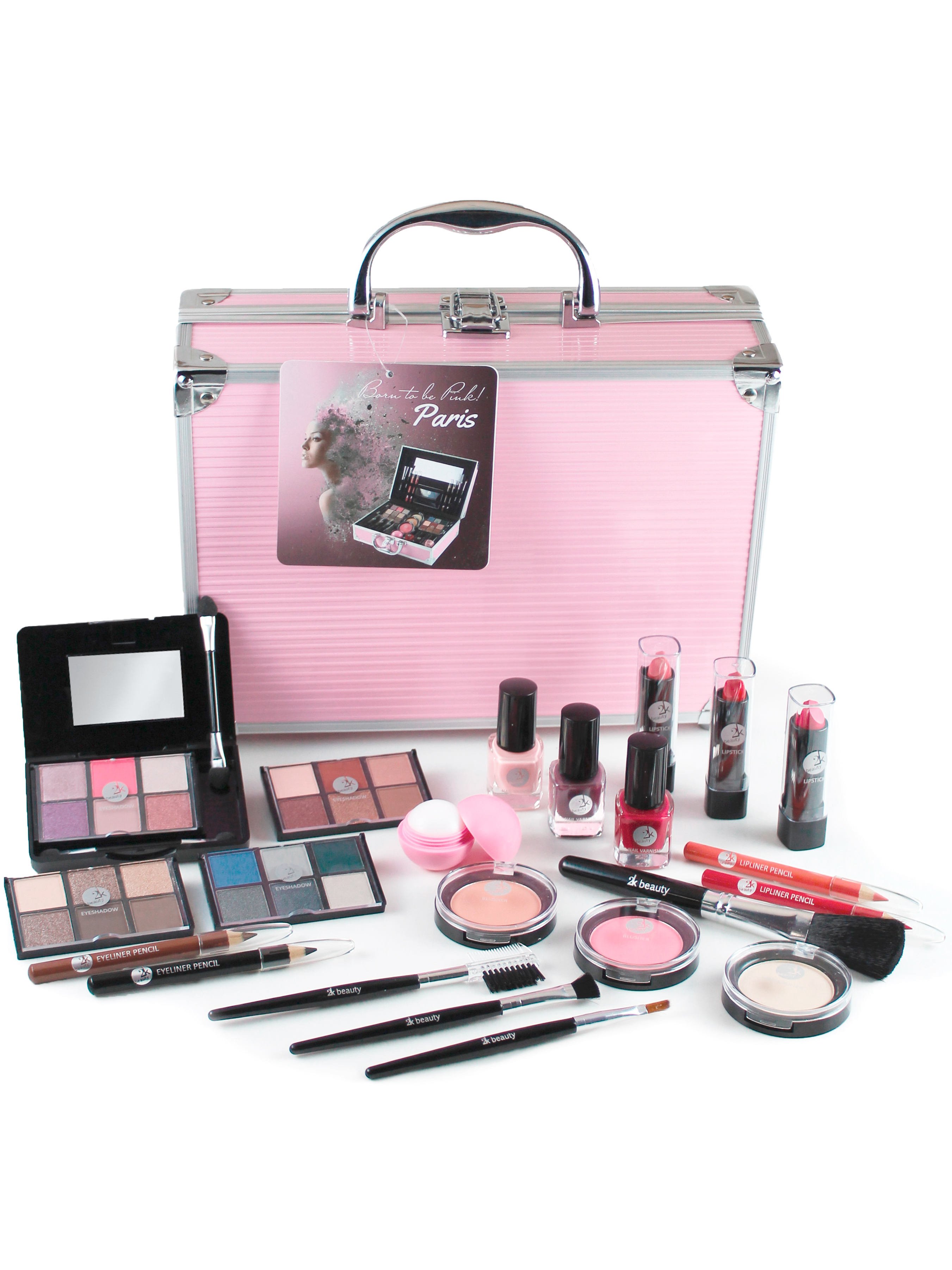 Подарочный бюти бокс чемодан 2K Beauty Набор декортивной косметики для макияжа - фото 18