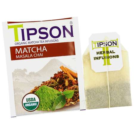 Чай зеленый Tipson Матча с масала чаем 25 саше