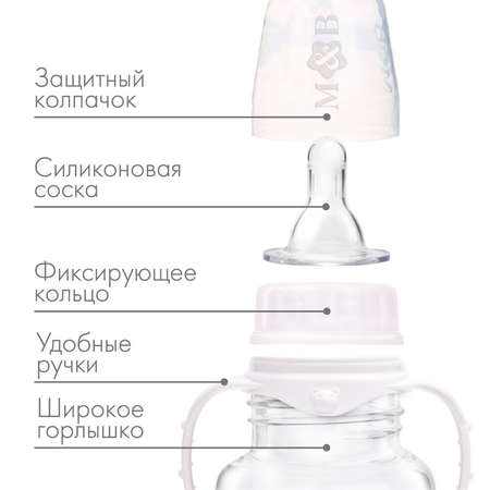 Бутылочка Mum and Baby для кормления широкое горло от 0 мес. 270 мл.