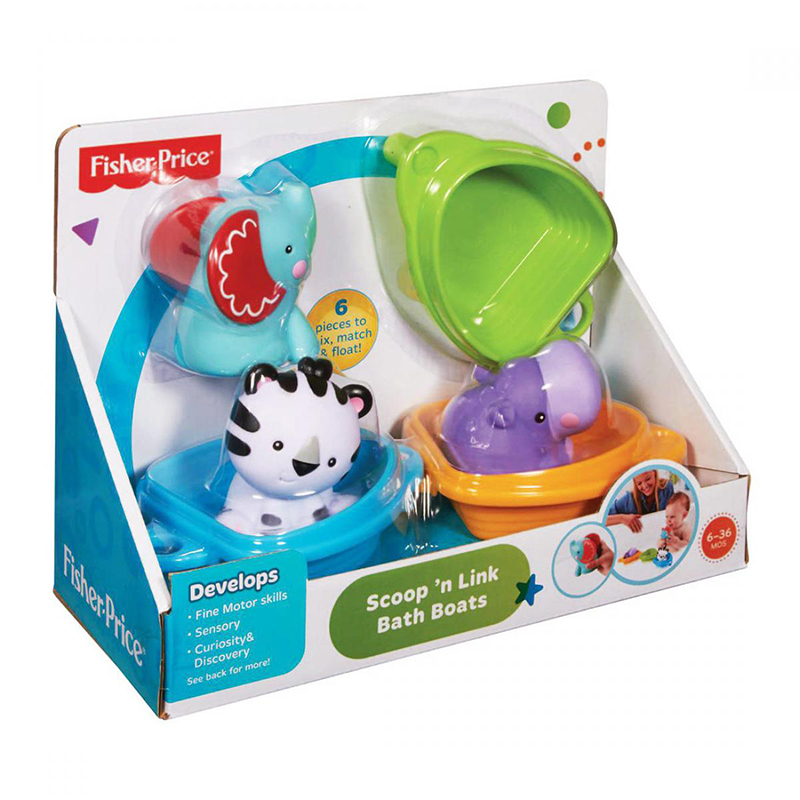 Игрушка для ванны Fisher Price Друзья на лодочках - фото 1