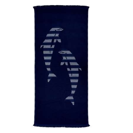 Махровое полотенце BRAVO Дельфин 70х150 тёмно-синий