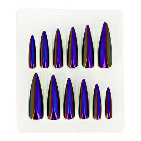 Набор накладных ногтей DECO. Ferosh violet (24 шт + клеевые стикеры 24 шт)