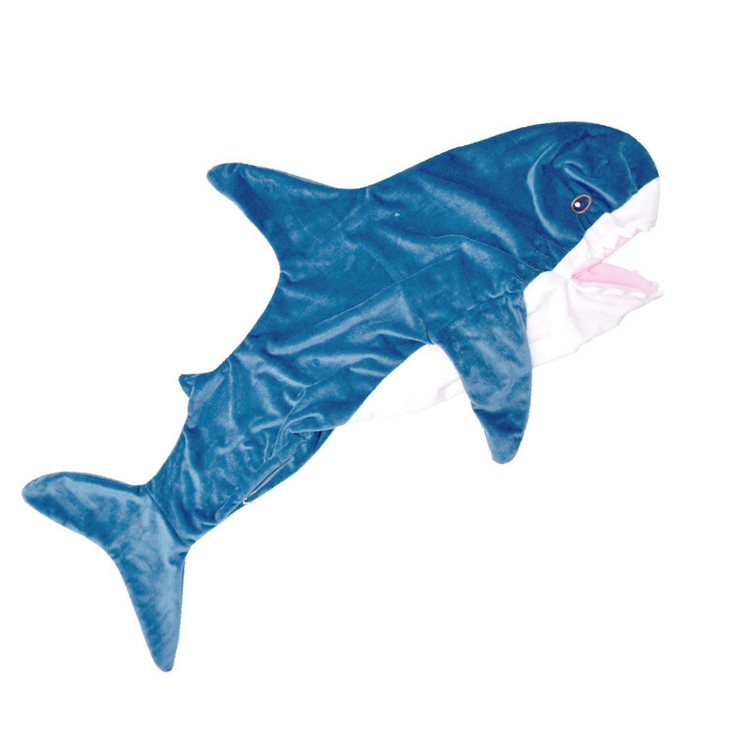 Мягкая игрушка GoldStitch Акула 100 см с карманом синяя без набивки - фото 1