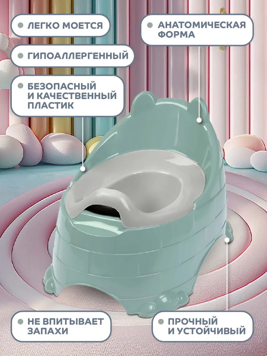 Горшок детский Компания Друзей анатомический с крышкой размер M - фото 2