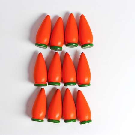 Набор обучающий Лесная мастерская счетный материал Морковь 12 штук