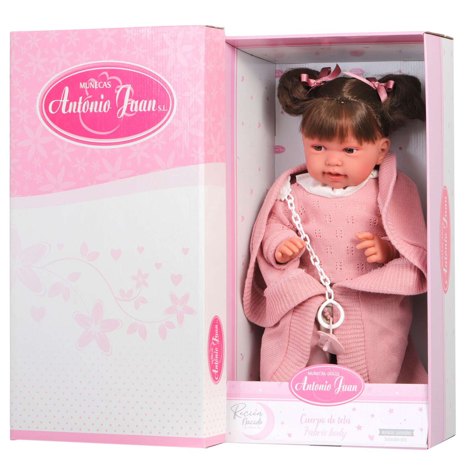 Кукла Antonio Juan Реборн Ника в розовом 40 см мягконабивная 33114 - фото 17