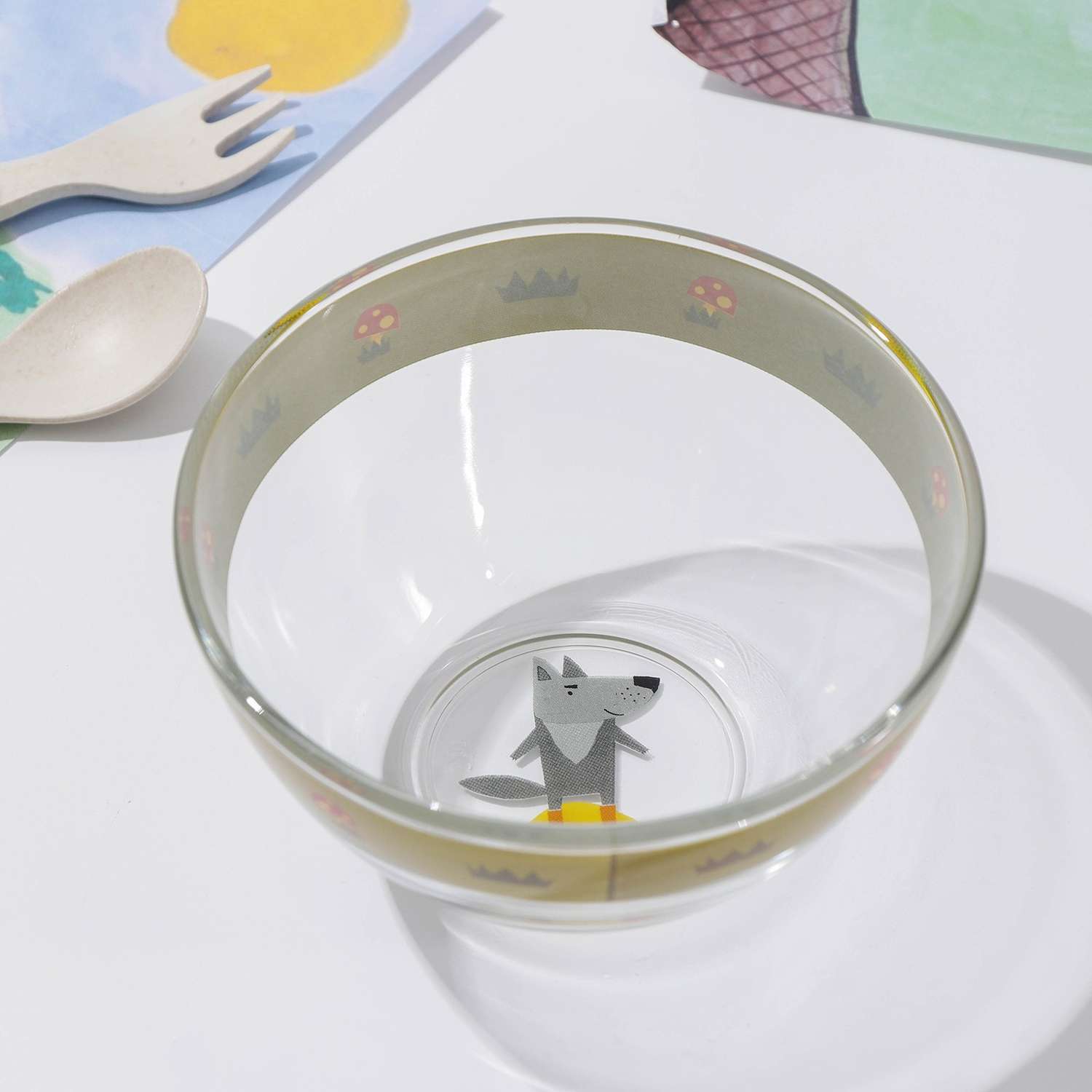 Набор посуды детский Доляна Лесные забавы миска тарелка кружка - фото 2