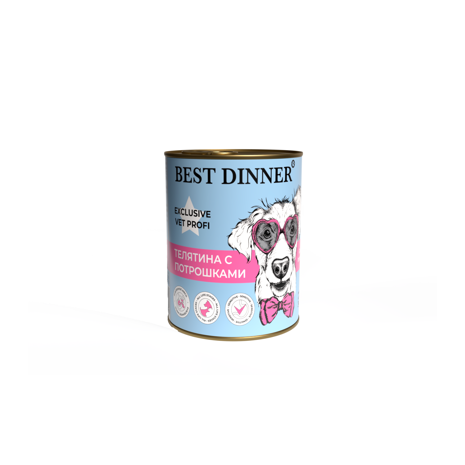 Корм для собак Best Dinner 0.34кг Exclusive Vet Profi Gastro Intestinal телятина с потрошками - фото 1