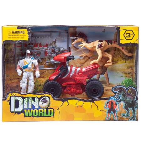Игровой набор Junfa Мир динозавров животное квадроцикл фигурка человека аксессуары
