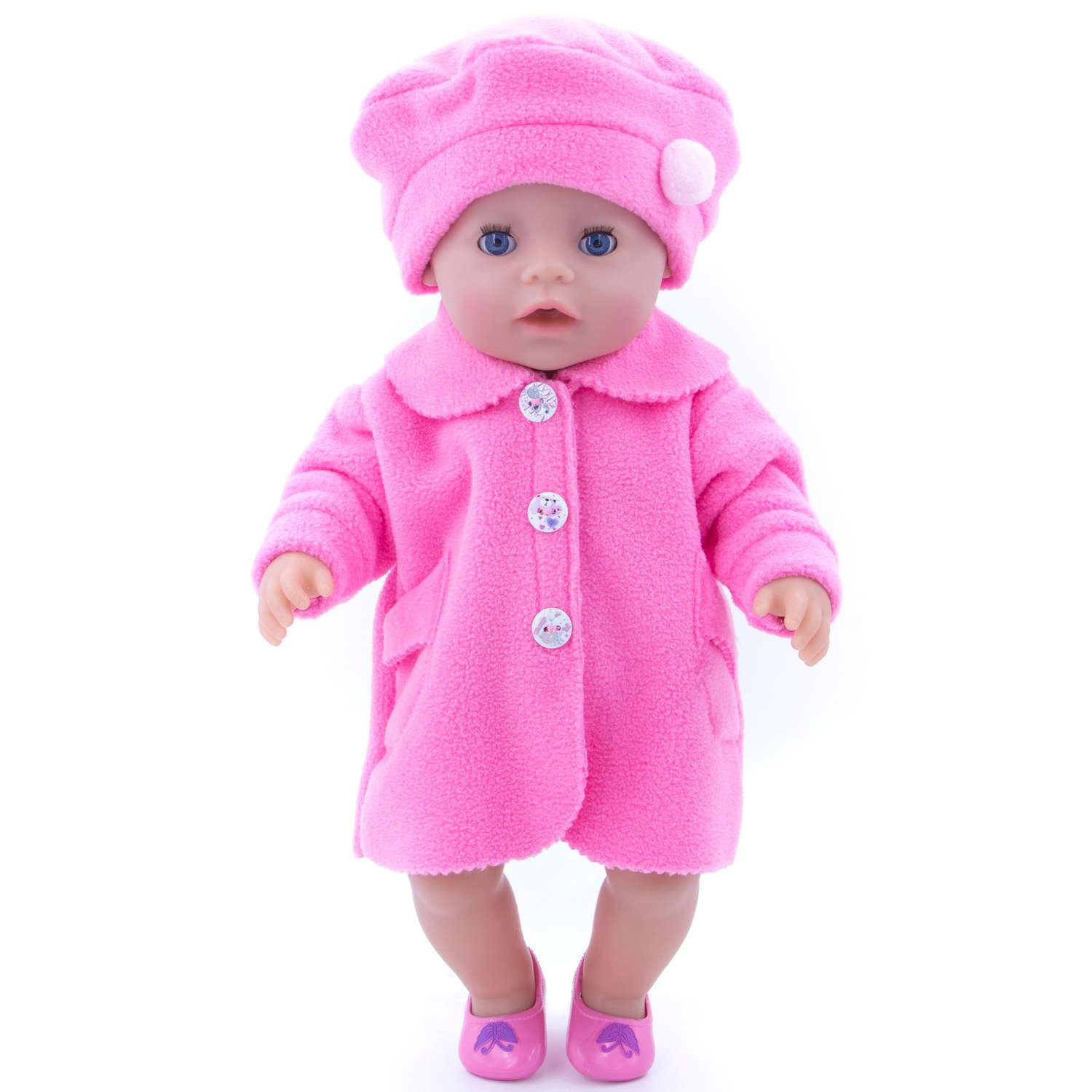 Комплект одежды Модница Пальто с беретом для пупса 43-48 см 6119 розовый 6119розовый - фото 3