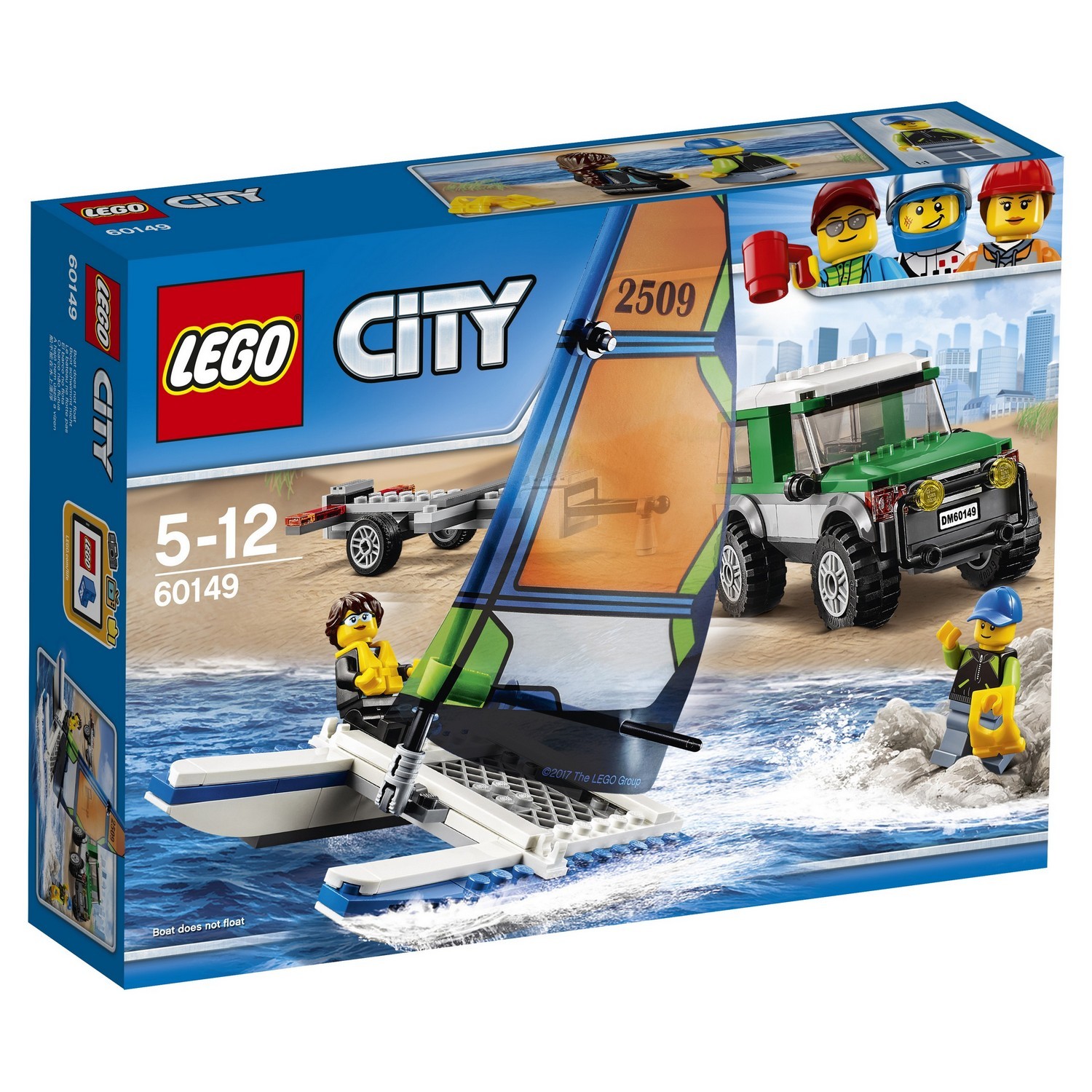 Конструктор LEGO City Great Vehicles Внедорожник с прицепом для катамарана  (60149) купить по цене 1299 ₽ в интернет-магазине Детский мир