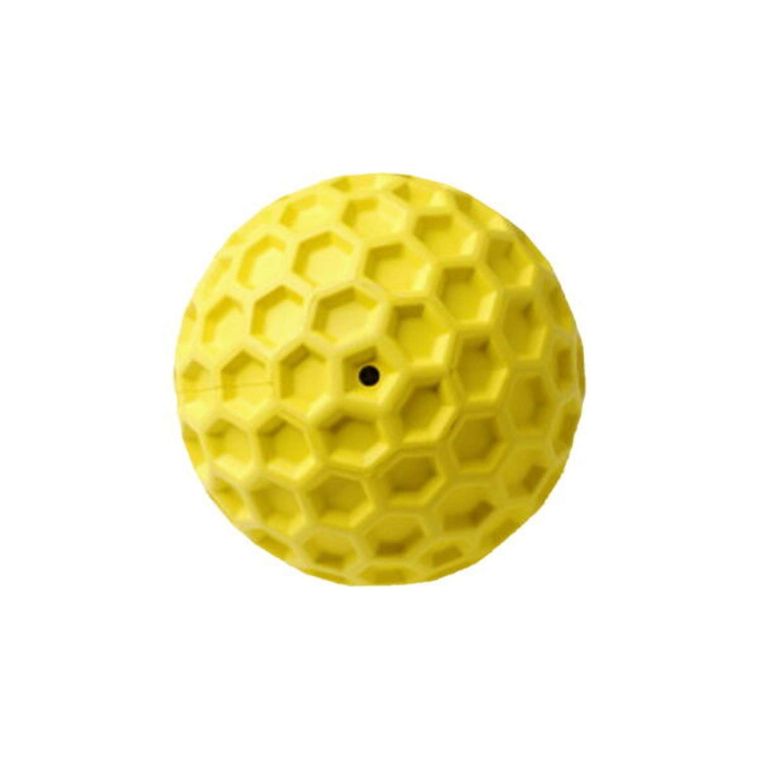 Игрушка для собак Homepet Silver series Мяч для чистки зубов каучук 5см Желтый - фото 1