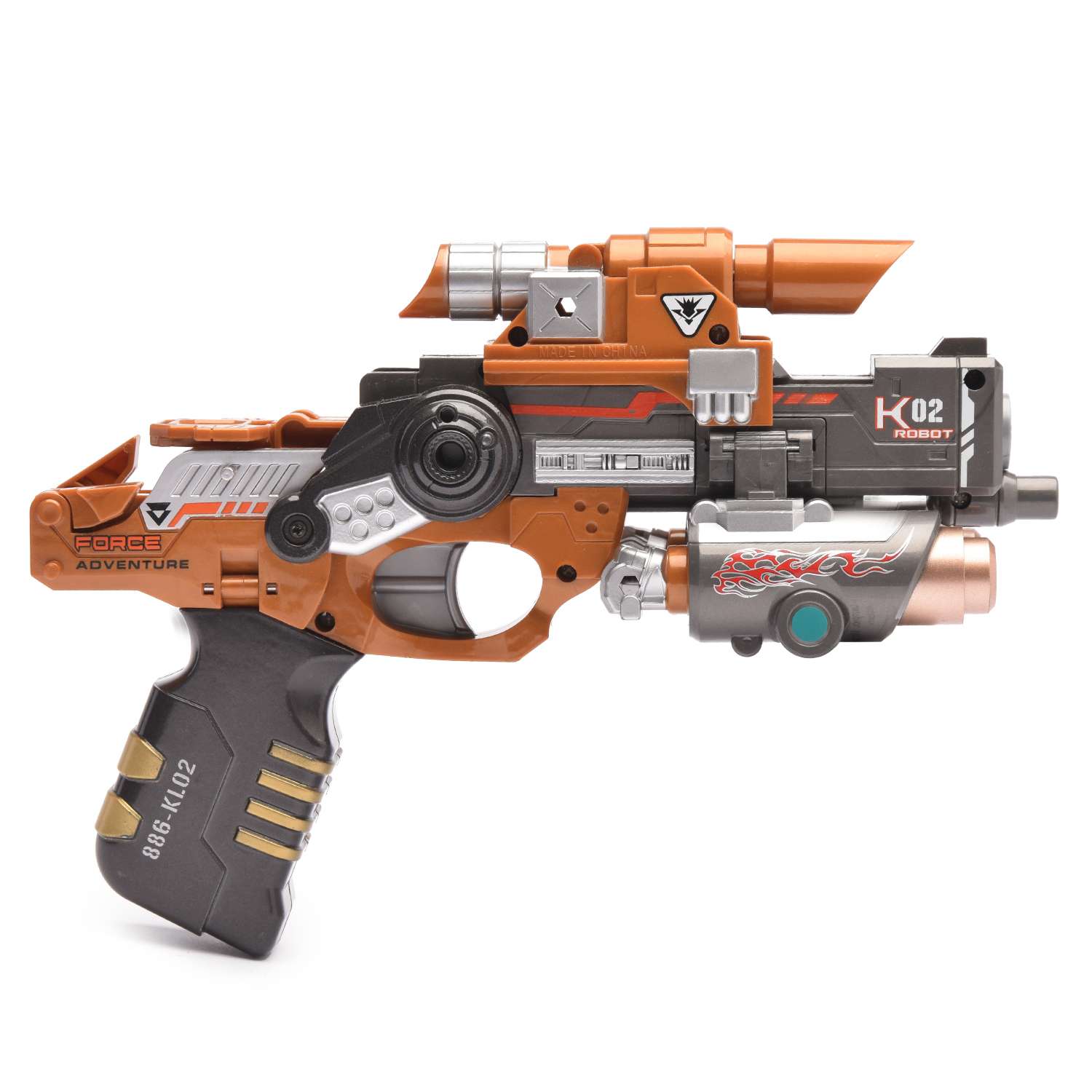 Пистолет-робот 2 в 1 Devik Toys Striker с 6 мягкими патронами - фото 2