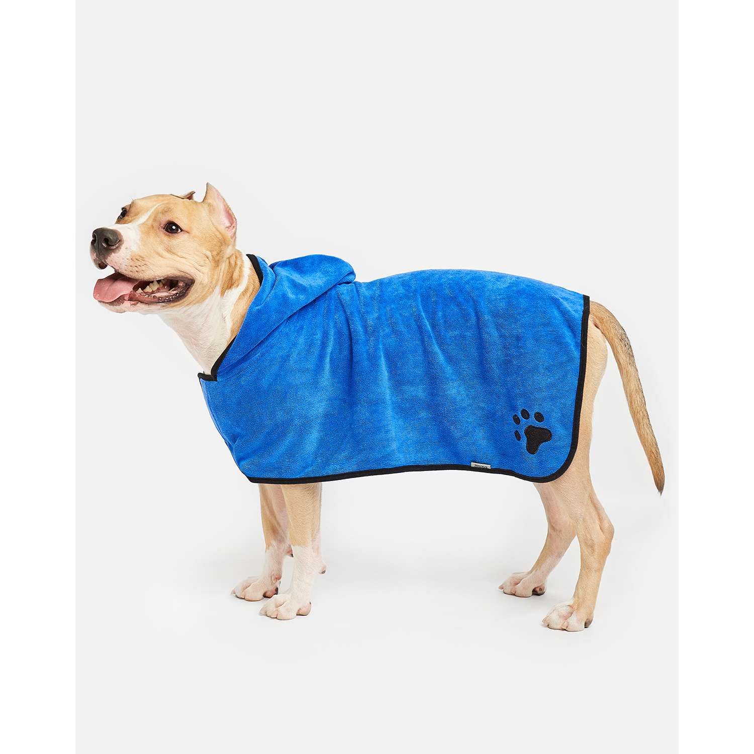 Полотенце-халат для собак Zoozavr 60см Синий - фото 6