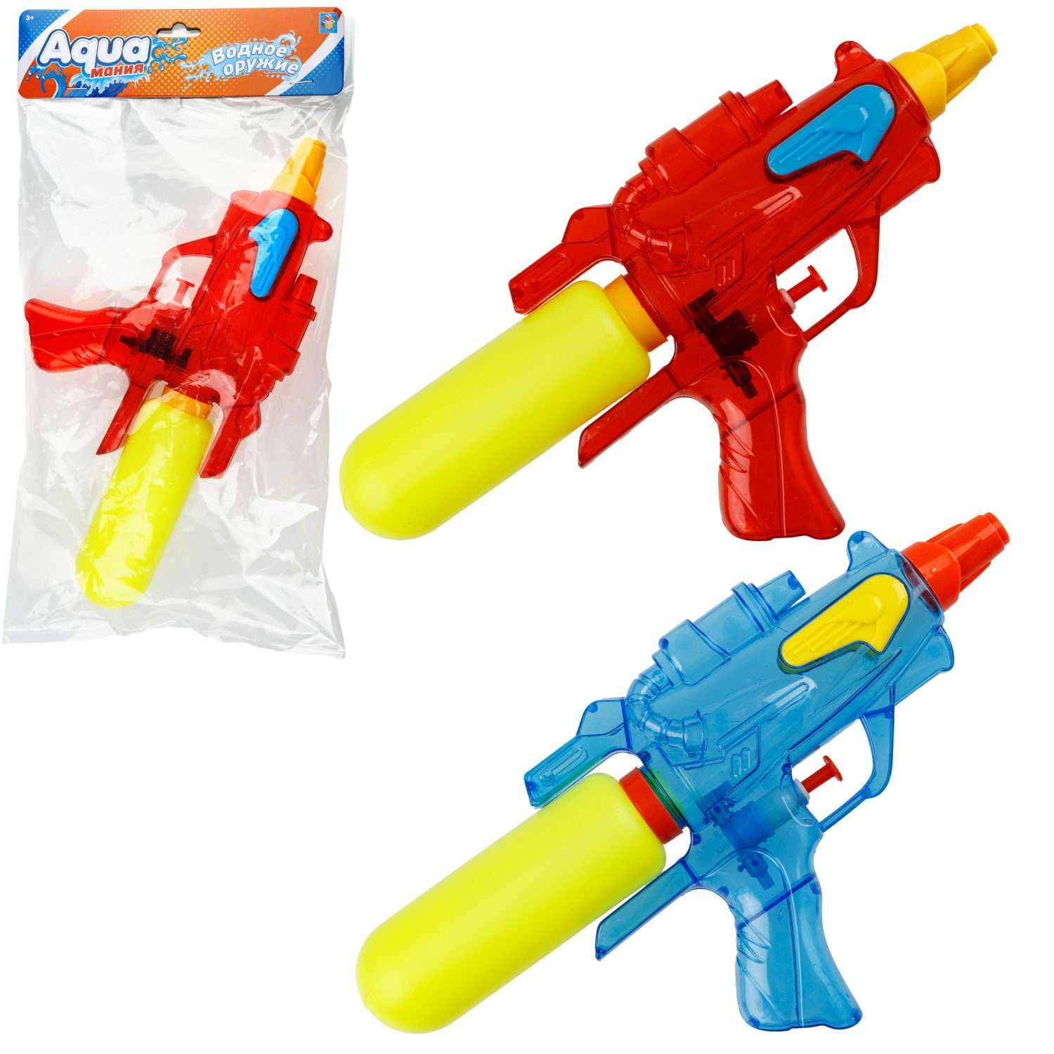 Водяной пистолет Аквамания 1TOY детское игрушечное оружие для мальчиков и девочек игрушки для улицы и ванны голубой - фото 8