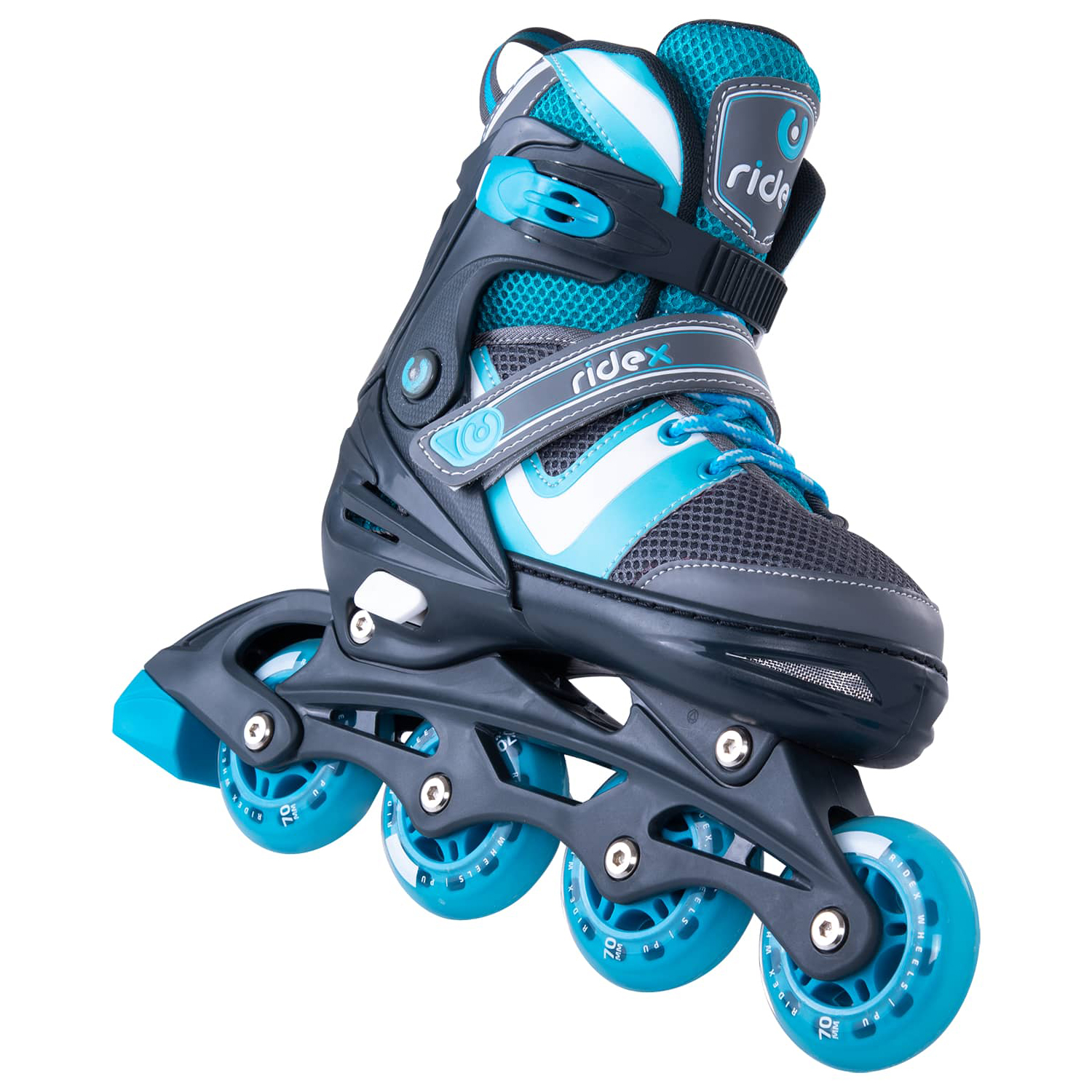 Ролики раздвижные RIDEX Inline skates Wing Blue plastic M - фото 2