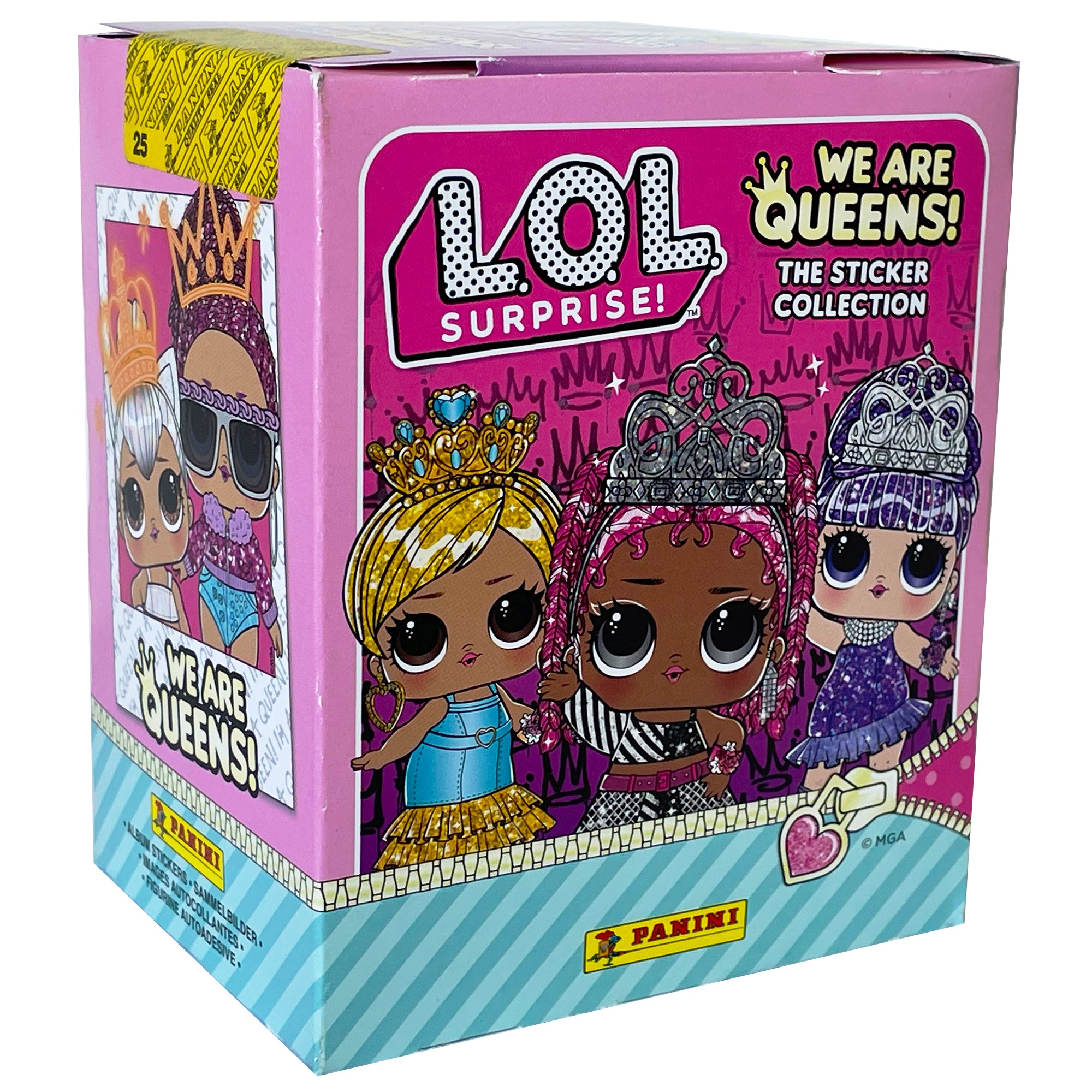 бокс наклеек l.o.l. surprise! we are queens! от panini (50 пакетиков)