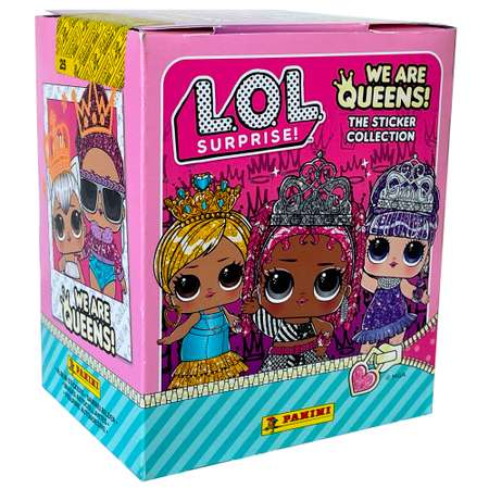 Бокс с наклейками Panini LOL WE RE ALL QUEENS Мы все королевы 50 пакетиков в наборе