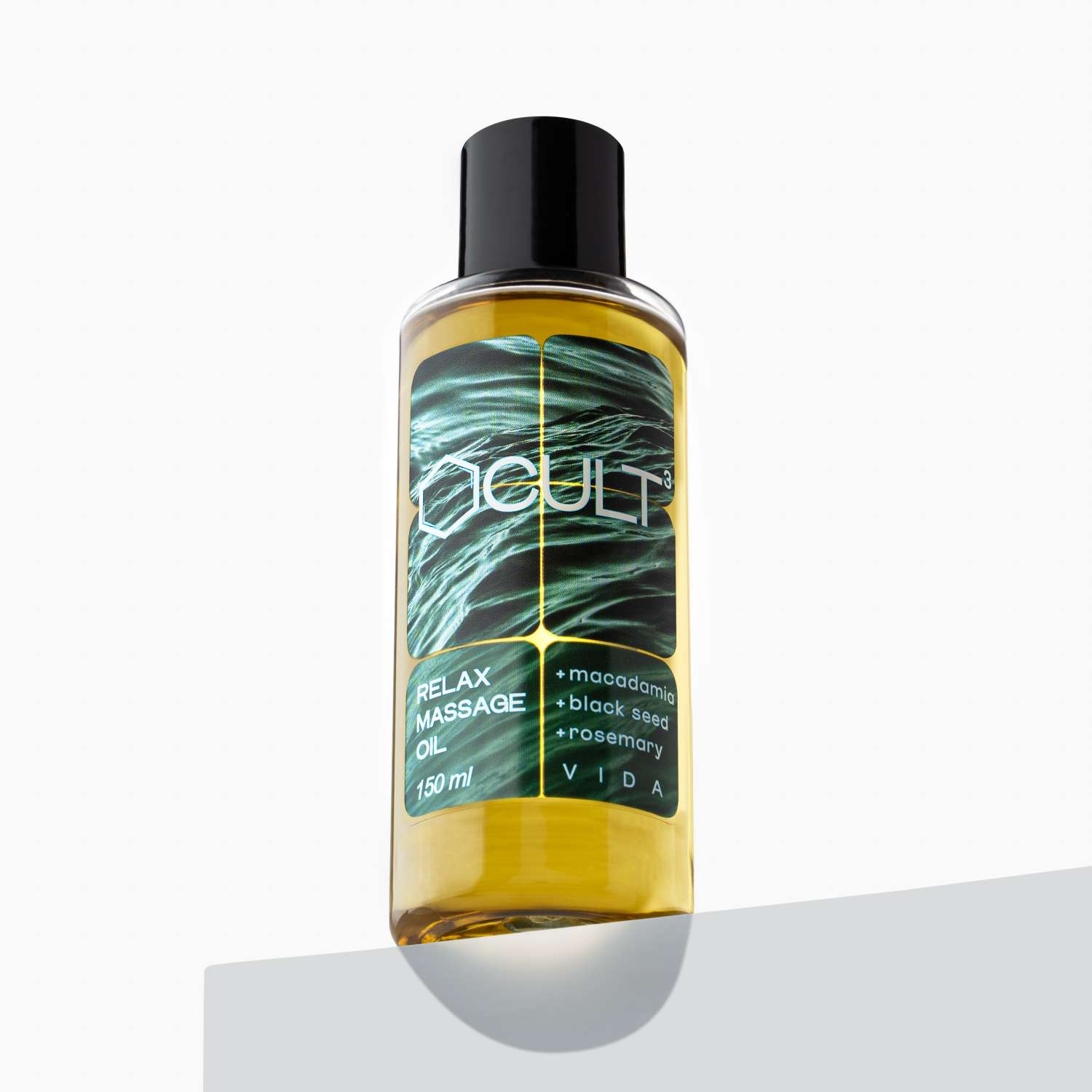 Массажное масло для тела CUBE CULT расслабляющее с экстрактом розмарина маслами черного тмина и макадамии Vida - фото 3
