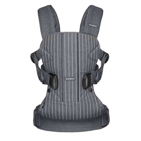 Рюкзак-переноска BabyBjorn One Cotton Mix Пинстрайп Cерый