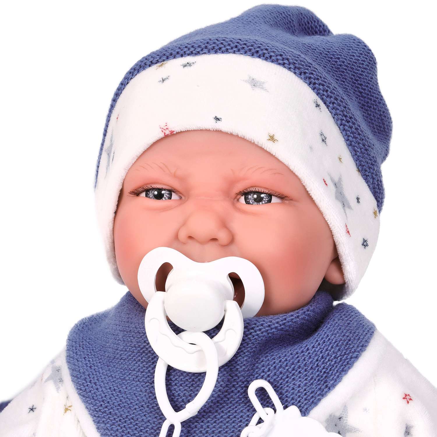 Кукла младенец Antonio Juan Реборн Пол в синем 40 см мягконабивная 3303 - фото 3