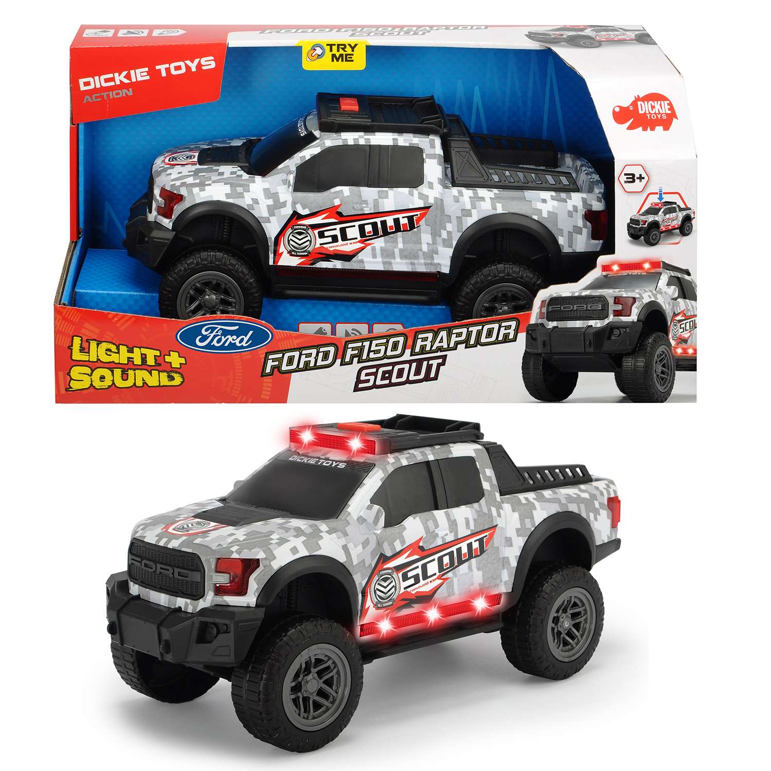 Машинка DICKIE Scout Ford F150 Raptor 33см свет звук 3756000 #3756000 - фото 2
