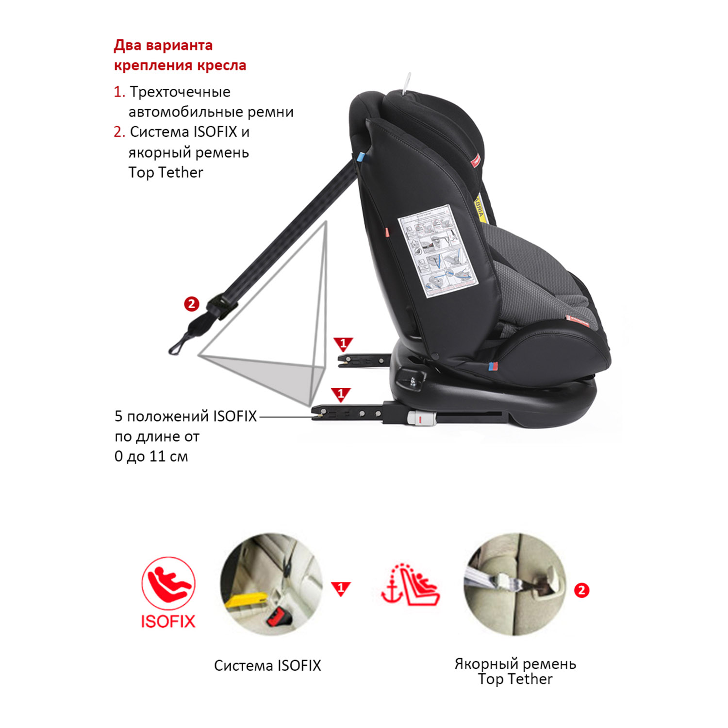 Автокресло BabyCare Shelter ISOFIX черный серый - фото 3