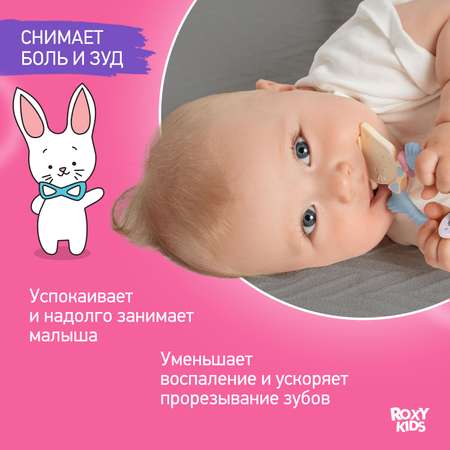 Прорезыватель для зубов ROXY-KIDS Meow teether цвет голубой