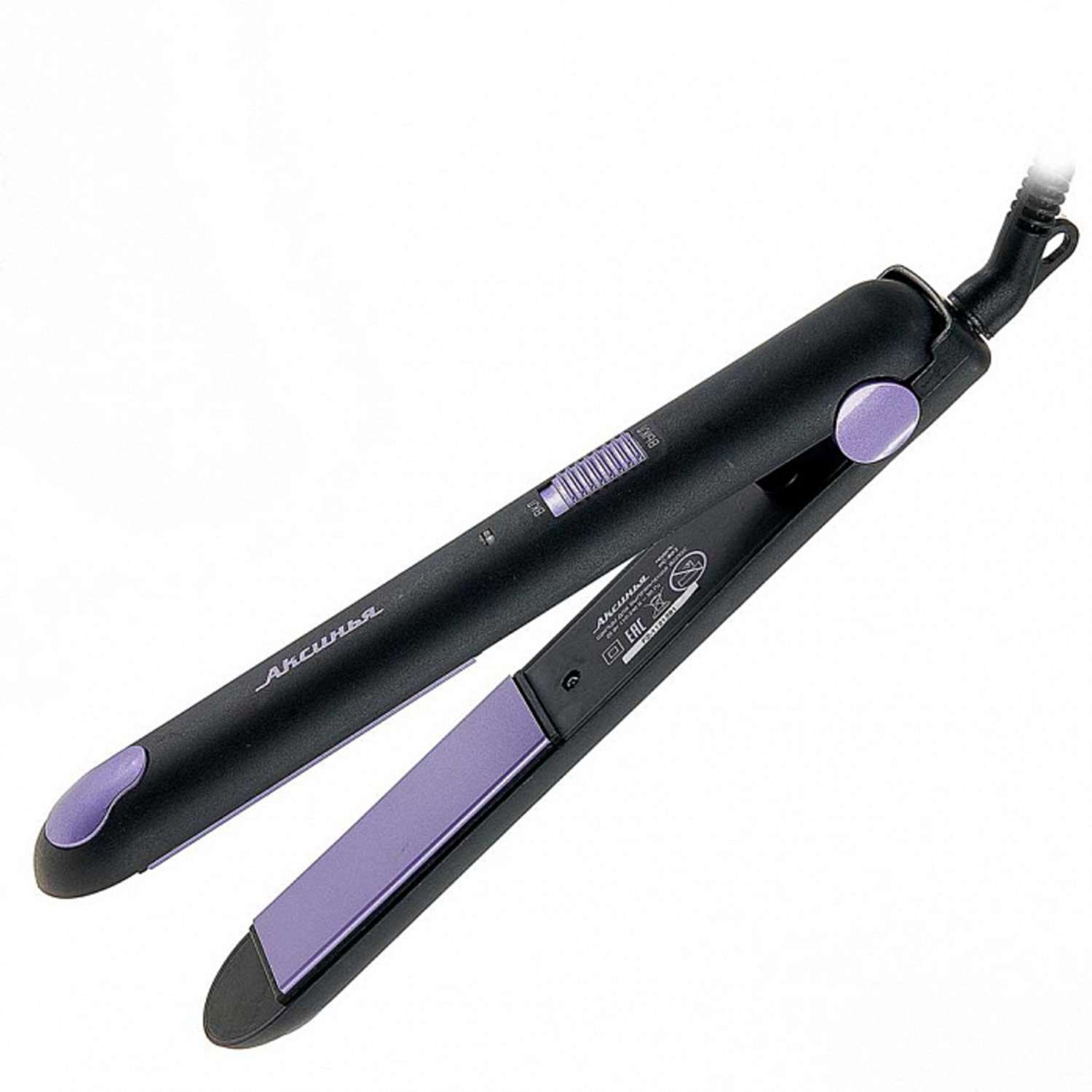 Щипцы для выпрямления волос Аксинья КС-802 черный с фиолетовым - фото 2