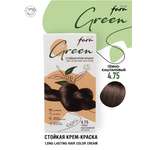 Краска для волос безаммиачная FARA Eco Line Green 4.75 темно-каштановый