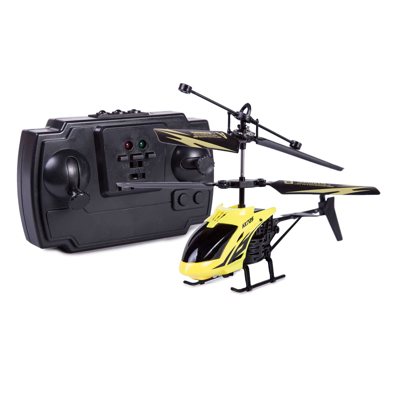 Вертолет на радиоуправлении Mobicaro Неон 2 канала 15 см Жёлтый - фото 1