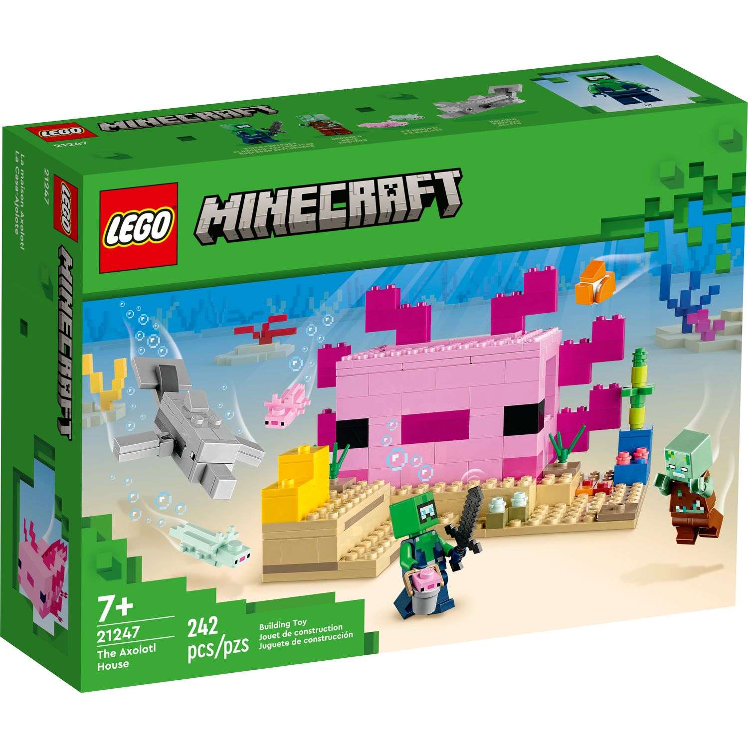 Конструктор LEGO Minecraft The Axolotl House 21247 - фото 7