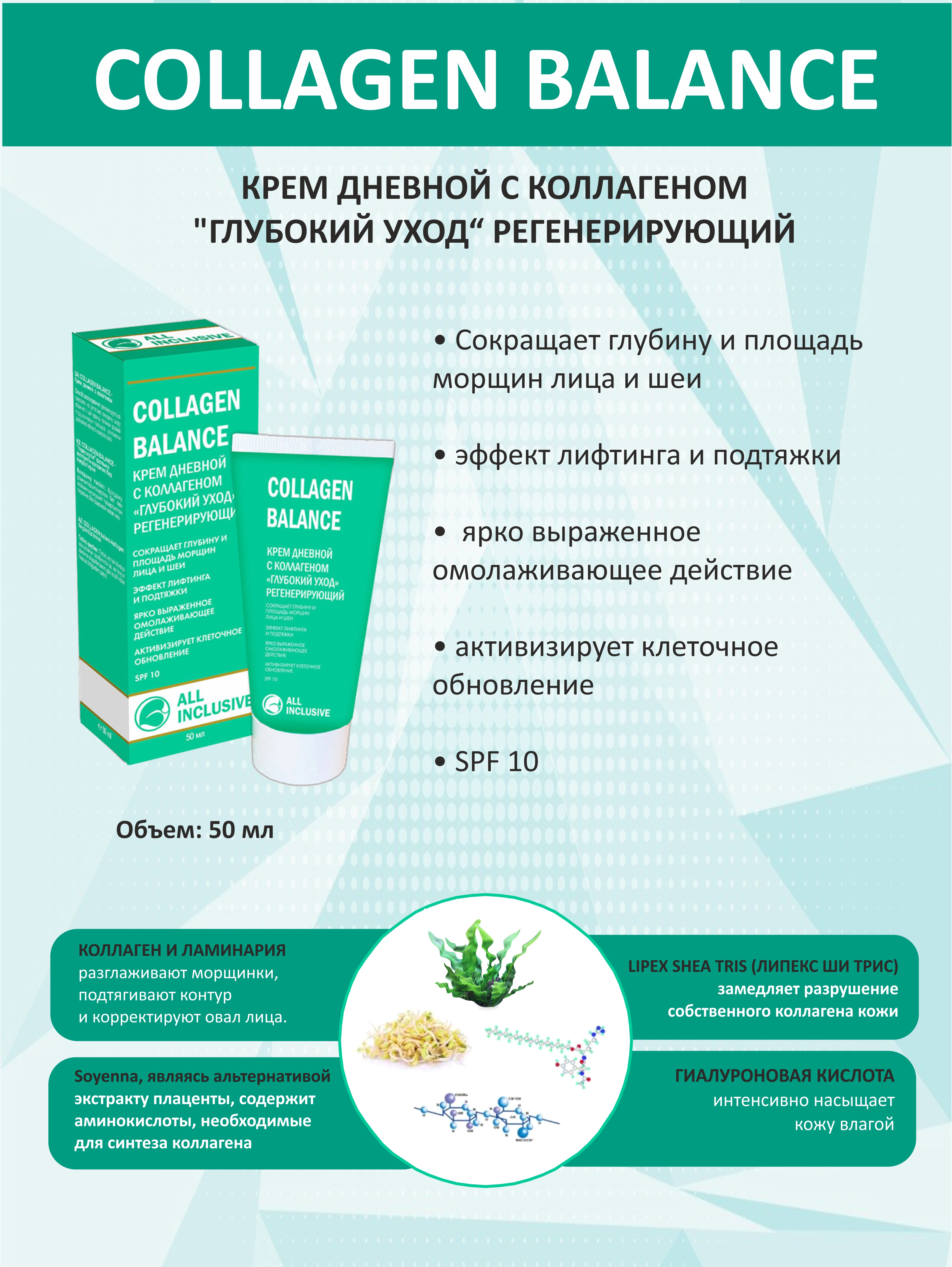 Крем дневной ALL INCLUSIVE Collagen balance - фото 3