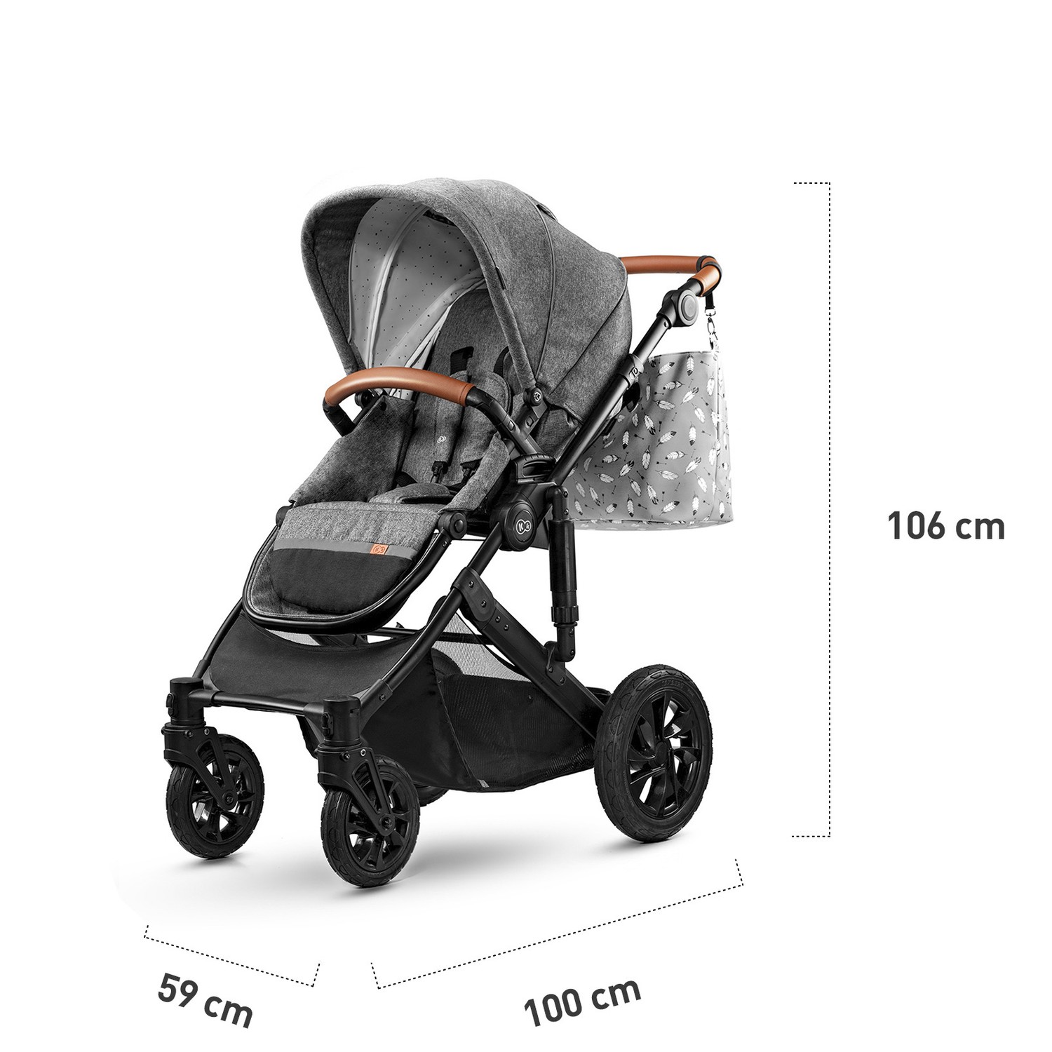 Коляска 3в1 Kinderkraft Prime 2020 Black - фото 12