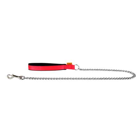 Поводок-цепь для собак Dog Extreme средних пород с ручкой Красный 43063