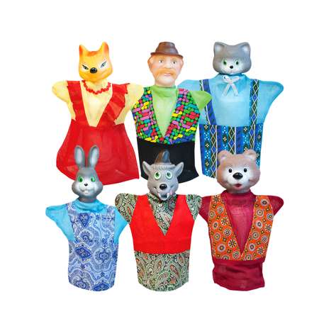 Кукольный театр Русский стиль Кот и Лиса 6 персонажей