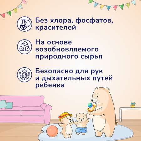 Средство для мытья поверхностей Aqa baby с антибактериальным эффектом 500мл с 0месяцев