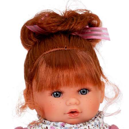 Кукла озвученная Antonio Juan Реборн Клара в фиолетовом 30 см плачет мягконабивная