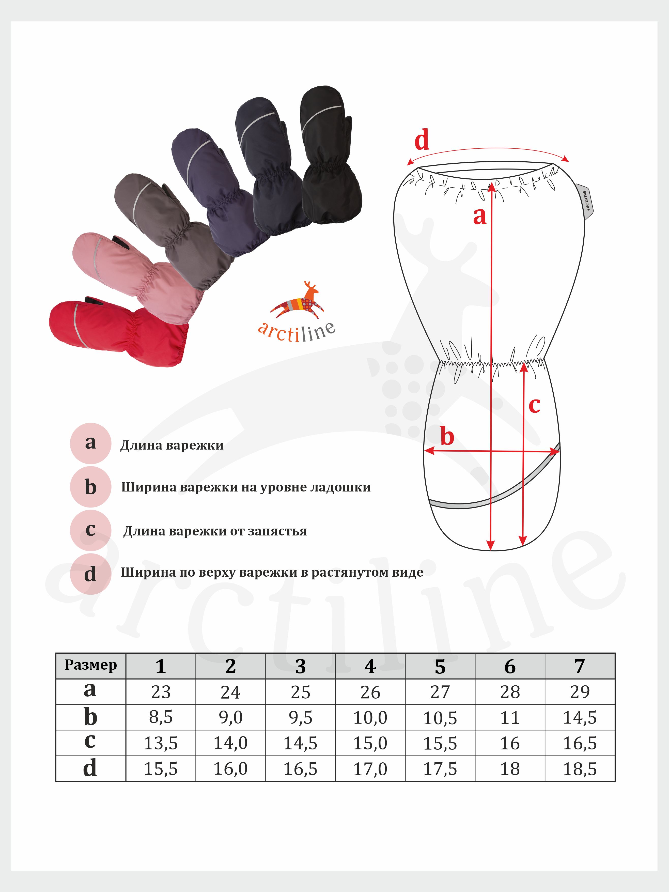 Варежки Arctiline Варежки 5301-1 MDW-25S/черника - фото 3