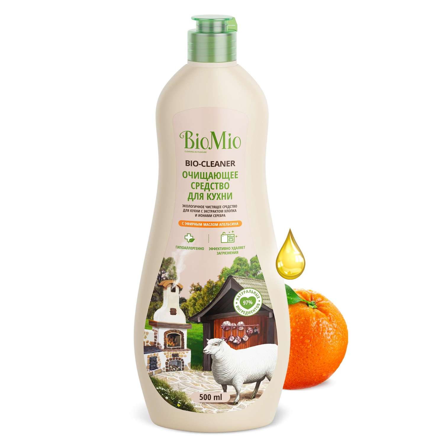 Средство чистящее BioMio для кухни апельсин 500мл - фото 1
