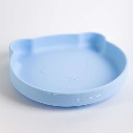 Набор детской посуды Morning Sun Силиконовый 7 предмета голубой с ковриком