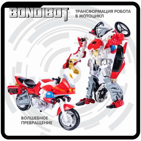 Трансформер BONDIBON 2 в 1 робот - мотоцикл красного цвета